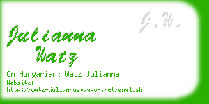 julianna watz business card